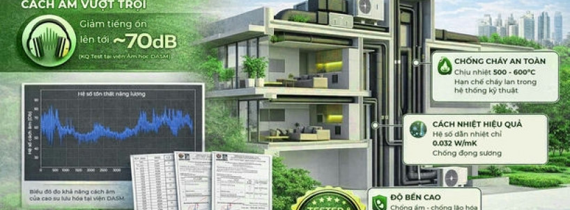 Cao Su Lưu Hoá Remak® Aerogel Vì Sao Là Vật Liệu Bảo Ôn Số 1 Cho Công Trình Xanh?