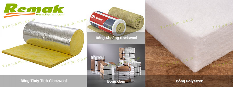các loại bông cách nhiệt bảo ôn, cách âm, tiêu âm và chống cháy