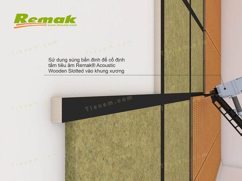 Thi công vách gỗ tiêu âm - ảnh 2